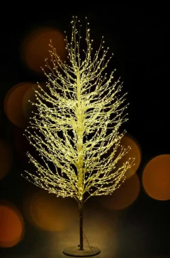 Decoración De Invierno|Árboles Artificiales>DecoWoerner Árbol De Luces LED, Altura 180 Cm blanco