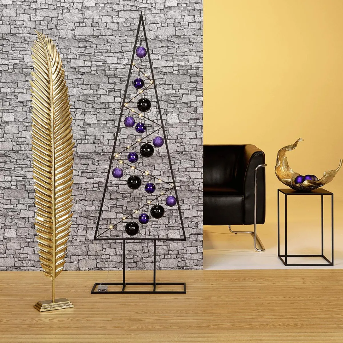 Figuras De Navidad>DecoWoerner Árbol De Metal Altura 120 Cm negro
