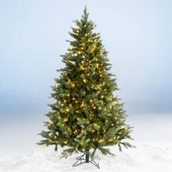 Árboles De Navidad Artificiales>DecoWoerner Árbol De Navidad Artificial Nordmann Abeto Con LED 180 Cm verde