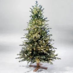 Árboles De Navidad Artificiales>DecoWoerner Árbol De Navidad Artificial Abeto Douglas Con LED 210 Cm verde