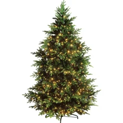 Árboles De Navidad Artificiales>DecoWoerner Árbol De Navidad Artificial Moldeado Por Inyección Pícea De Noruega Con LED 240 Cm verde