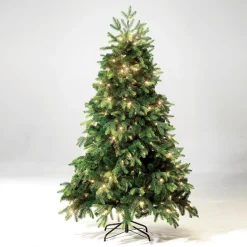 Árboles De Navidad Artificiales>DecoWoerner Árbol De Navidad Artificial Abeto Noble Con LED 210 Cm verde