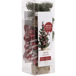 Árboles De Mesa Y Ramas De Abeto|Árboles De Navidad Artificiales>DecoWoerner Árbol De Navidad Artificial DIY Con Adornos s, 60 Cm rojo