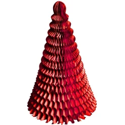 Decoración Temática|Figuras De Navidad>DecoWoerner Árbol De Navidad De Papel De Nido De Abeja rojo