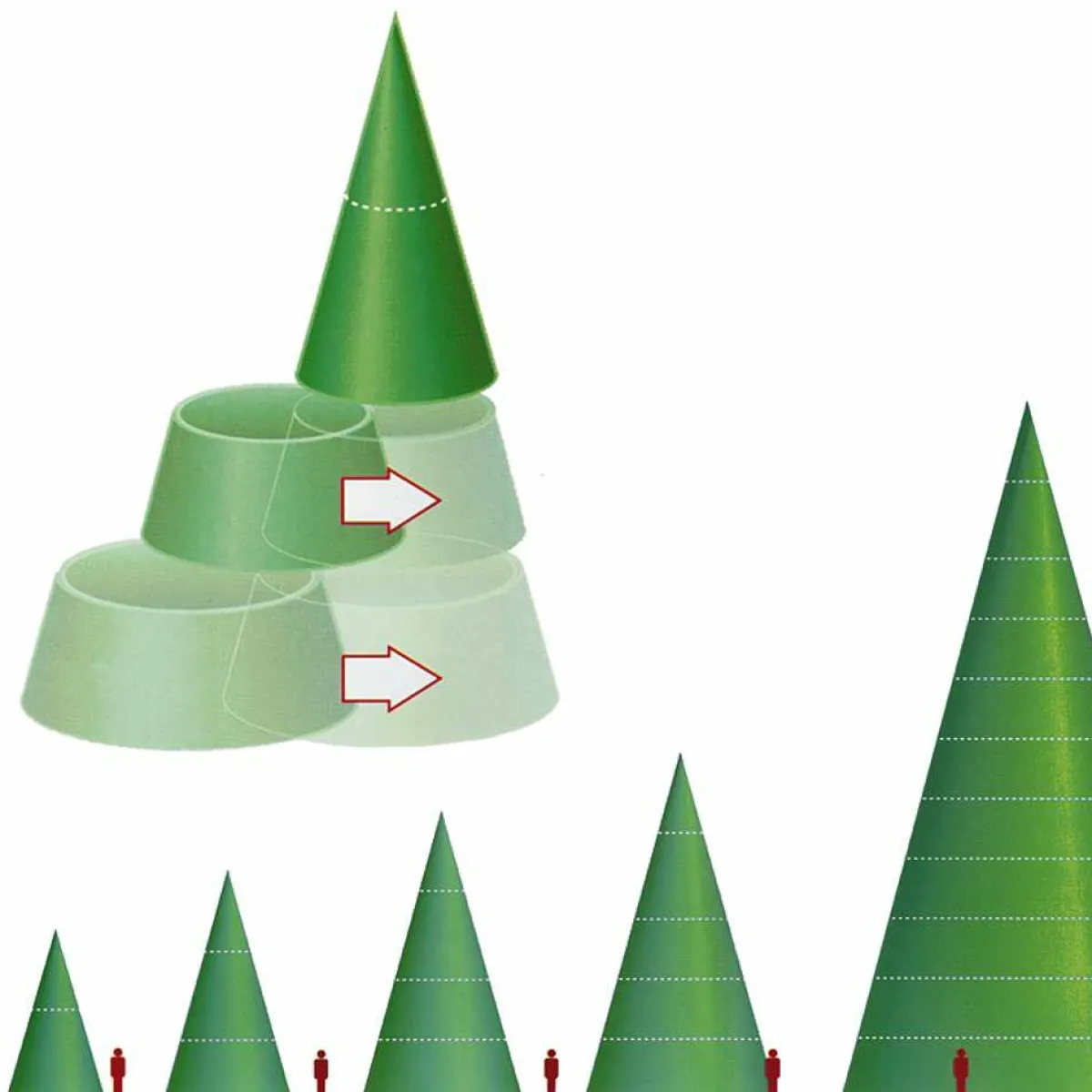 Árboles Gigantescos>DecoWoerner Árbol Gigante Con LED Cálido, Exterior, 440 Cm verde