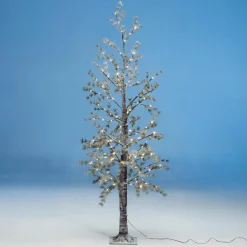 Árboles Artificiales|Luces De Navidad>DecoWoerner Árbol LED Blanco Cálido 210 Cm marrón