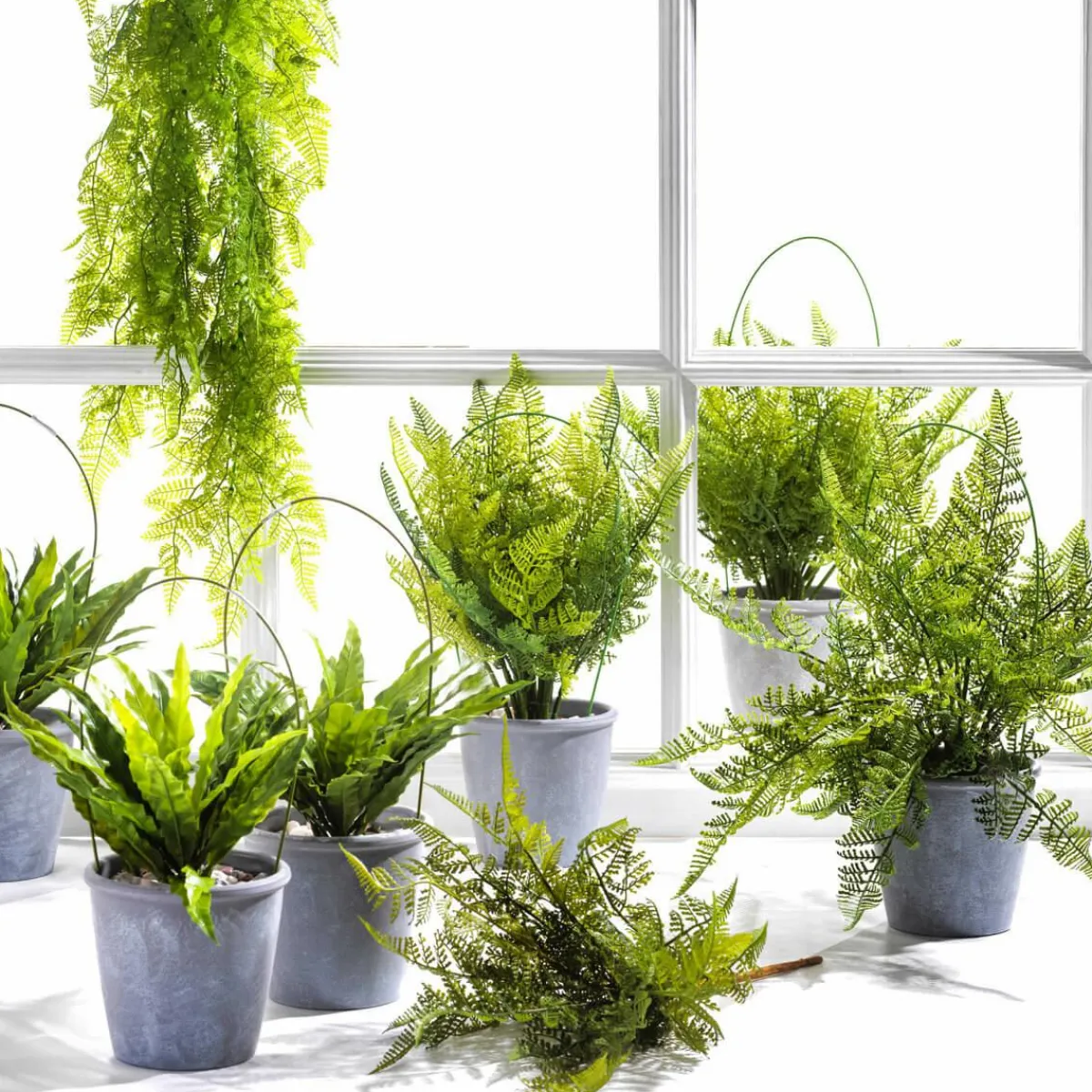 Decoración De Primavera|Plantas Verdes>DecoWoerner Recogida De Helecho Artificial Ø 30 Cm verde