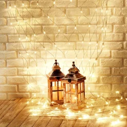 Luces De Navidad>DecoWoerner Red De Luz LED Profesional IP20, 250 Cm Sin Cable De Alimentación, Transparente