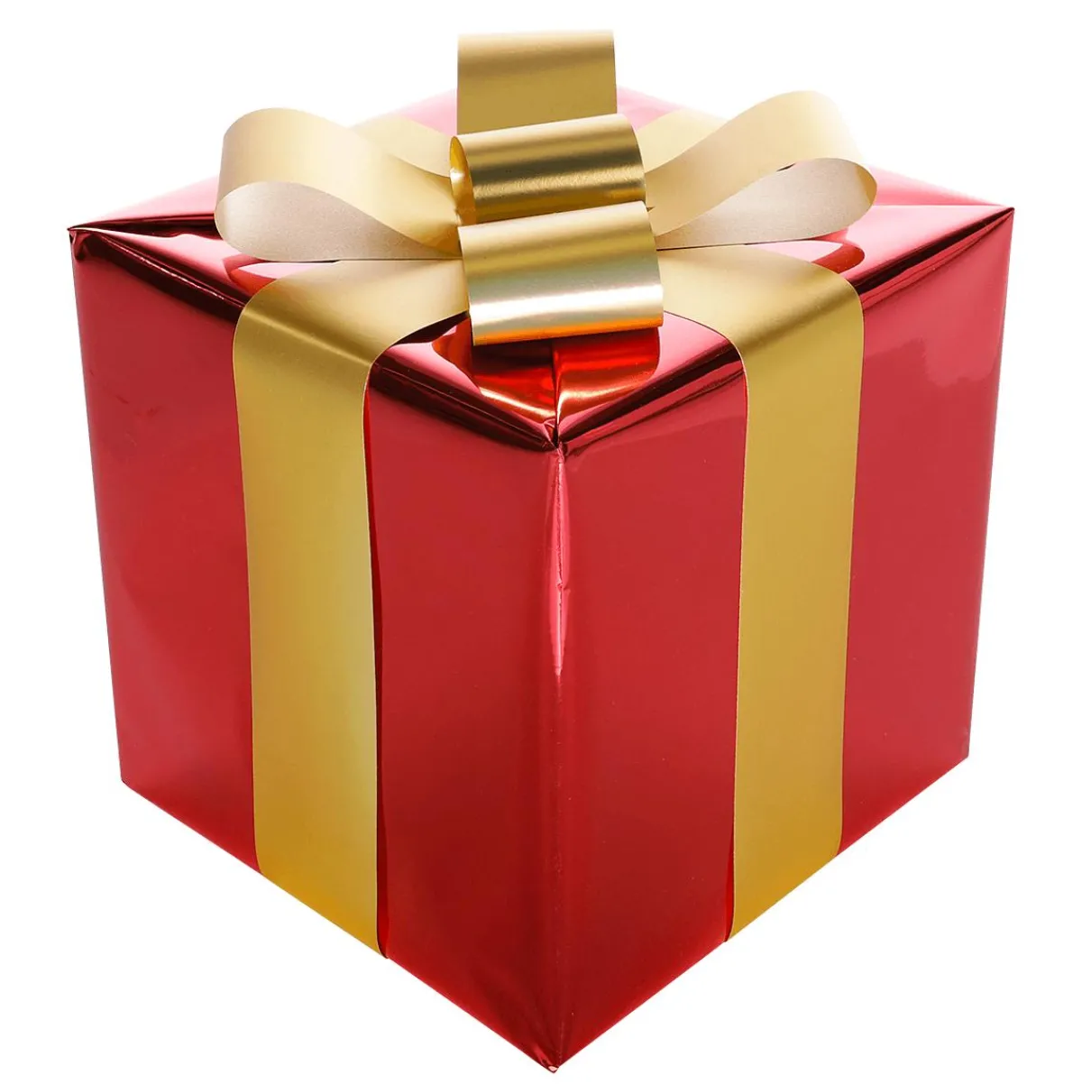 Figuras De Navidad>DecoWoerner Regalo De Navidad 20 Cm Con Lazo Dorado rojo