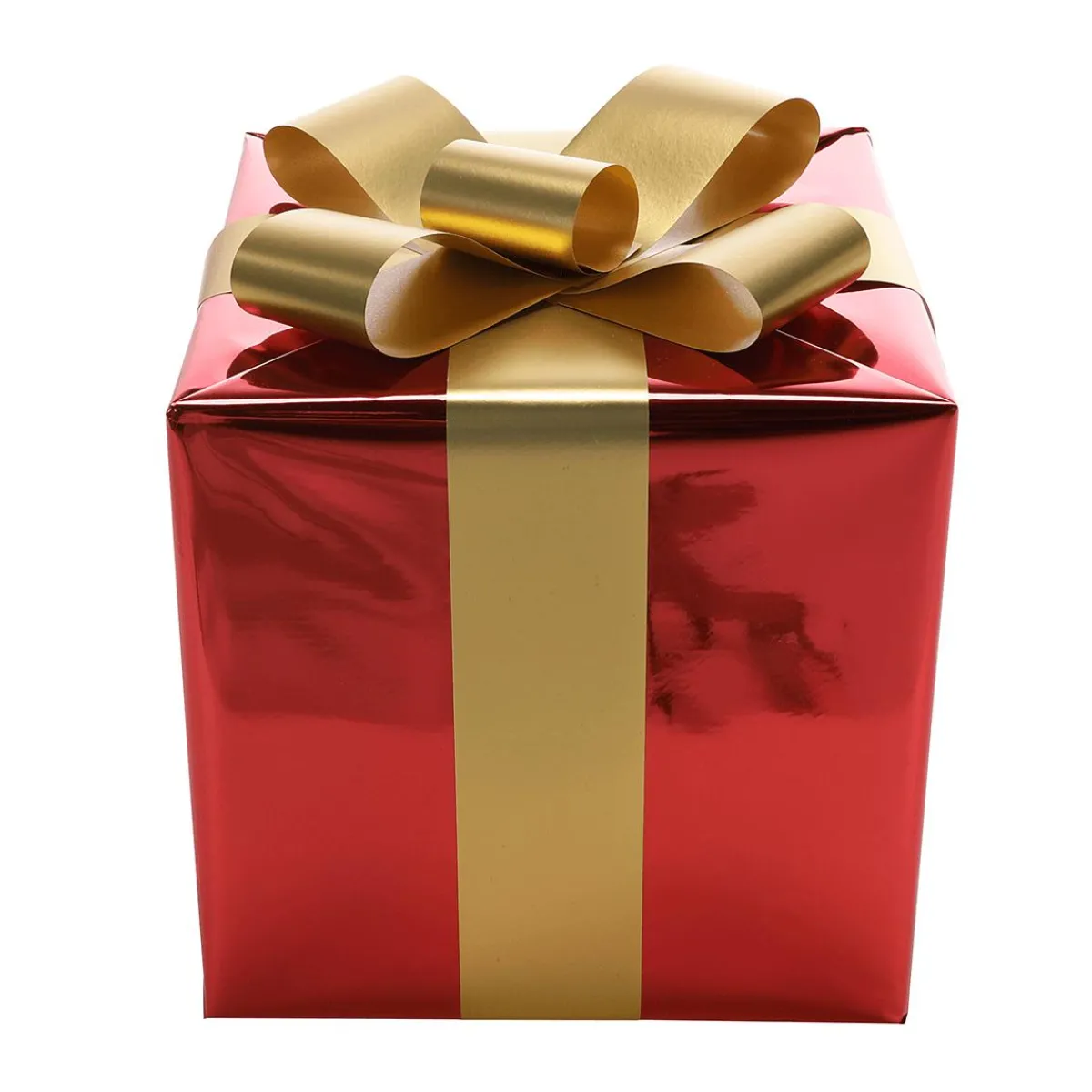Figuras De Navidad>DecoWoerner Regalo De Navidad 20 Cm Con Lazo Dorado rojo