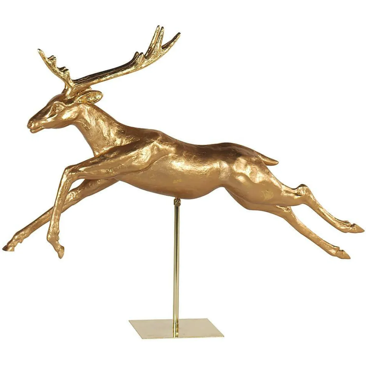 Decoración De Animales|Decoración Navideña Xxl>DecoWoerner Reno 165 Cm, Dorado, Corriendo oro