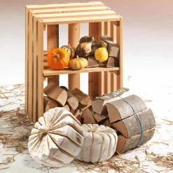 Decoración Natural|Decoración De Otoño>DecoWoerner Rodaja De Leña Decorativa Secada Beige