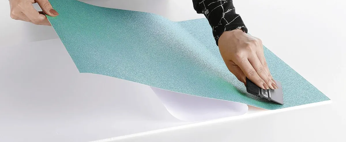 Láminas Y Películas Decorativas>DecoWoerner Rollo De Película Adhesiva Con Purpurina De 50 Cm X 5 M azul