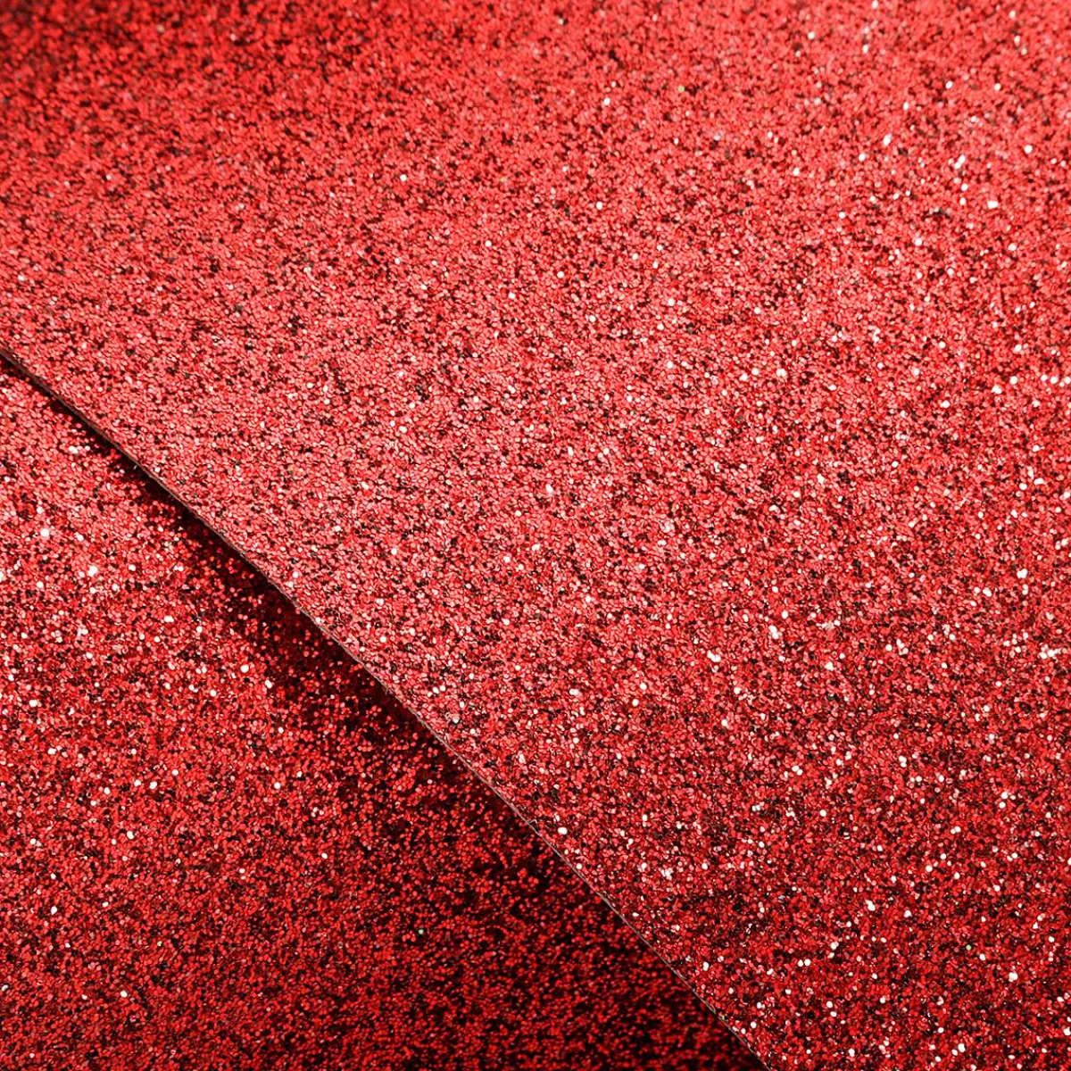 Láminas Y Películas Decorativas>DecoWoerner Rollo De Película Adhesiva Con Purpurina Roja De 50 Cm X 5 M rojo