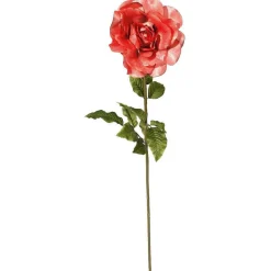 Decoración Temática|Flores Artificiales>DecoWoerner Rosa Artificial, Albaricoque 116 Cm rojo