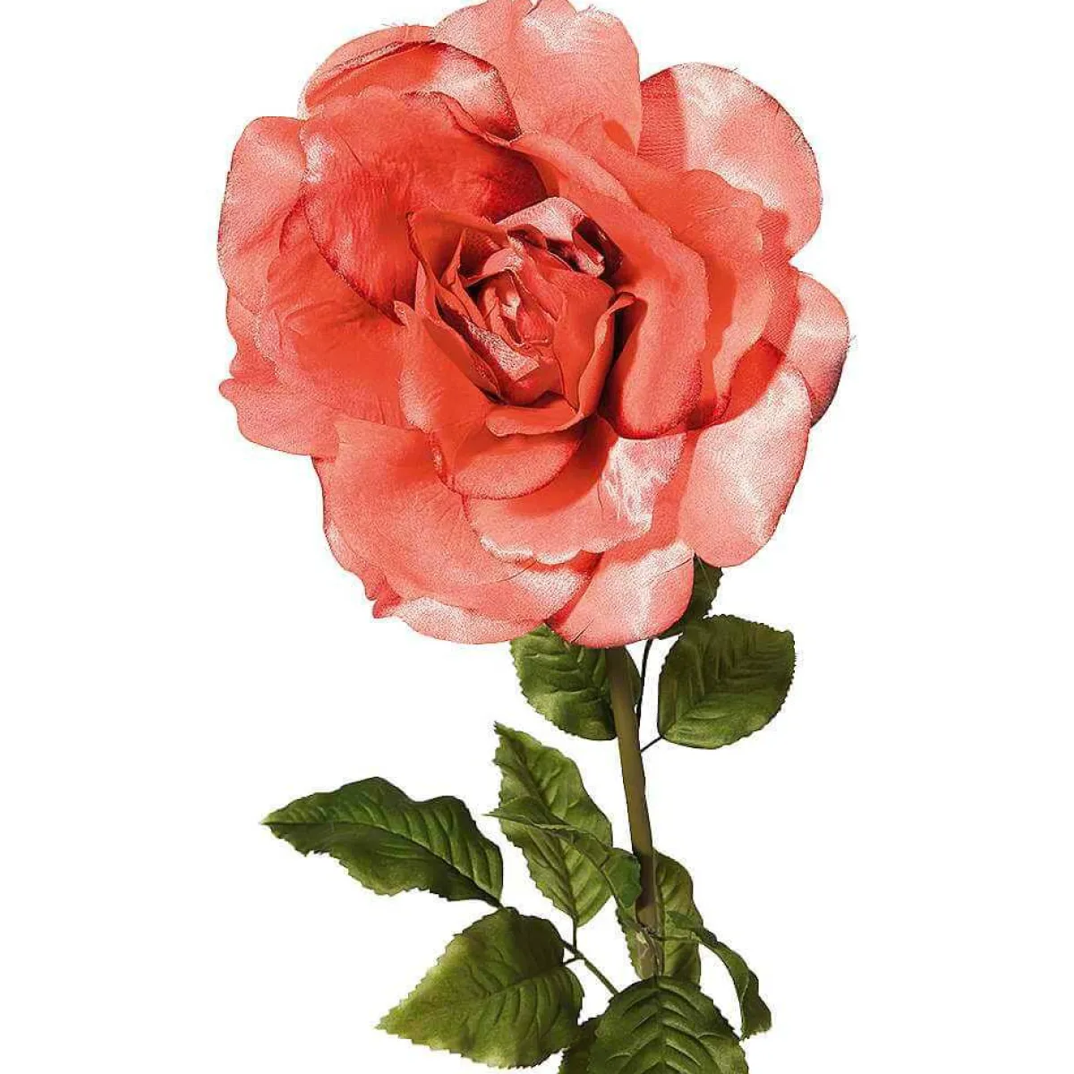 Decoración Temática|Flores Artificiales>DecoWoerner Rosa Artificial, Albaricoque 116 Cm rojo