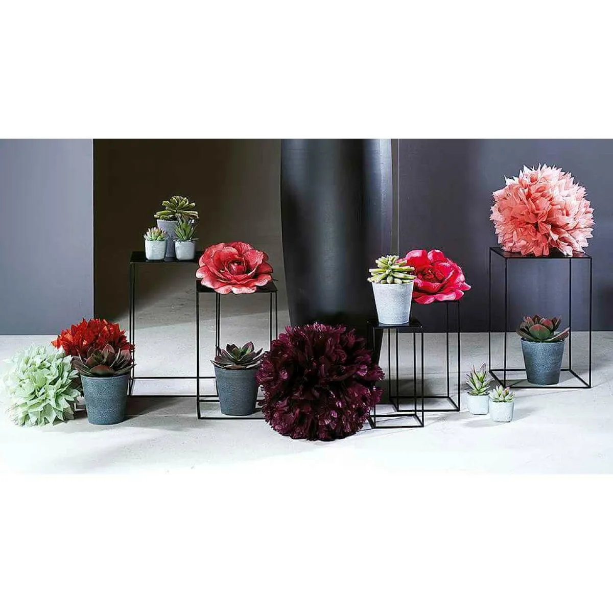 Decoración Temática|Flores Artificiales>DecoWoerner Rosa Artificial, Albaricoque 116 Cm rojo