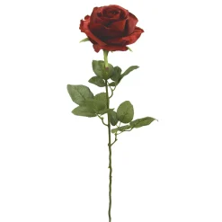 Decoración Temática|Flores Artificiales>DecoWoerner Rosa Artificial De Terciopelo Preciosa, 68 Cm rojo