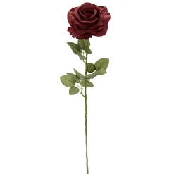 Decoración Temática|Flores Artificiales>DecoWoerner Rosa Artificial De Terciopelo Preciosa, 68 Cm rojo