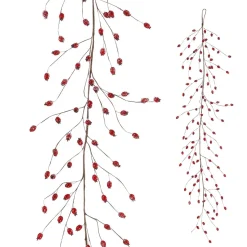 Decoración De Invierno|Guirnaldas Y Vides>DecoWoerner Rosa Mosqueta Artificial 150 Cm rojo