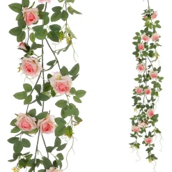 Guirnaldas Y Vides|Flores Artificiales>DecoWoerner l Artificial , 125 Cm Con Azada rosa
