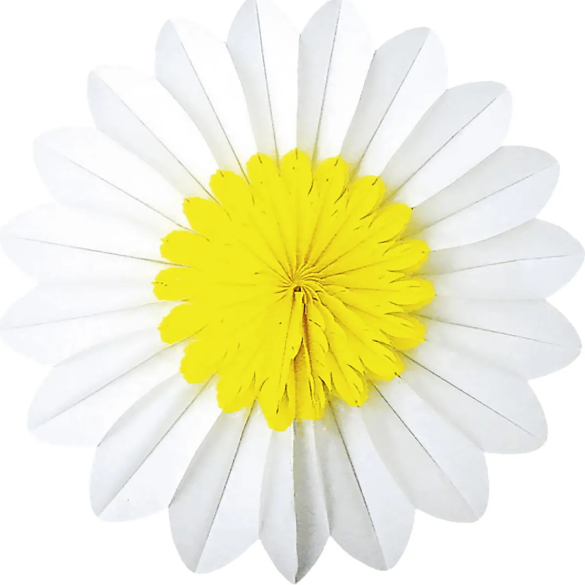 Decoración Temática|Decoración De Verano>DecoWoerner Rosetón De Papel Ignífugo Con Flor De Margarita 50 Cm Ø blanco