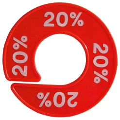 Material De Rebajas|Separadores De Talla Y Marcadores De Tallas>DecoWoerner Separador De Tallas Redondo "20%" rojo