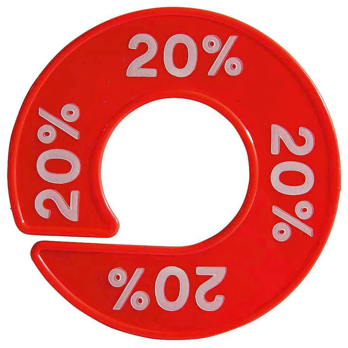 Material De Rebajas|Separadores De Talla Y Marcadores De Tallas>DecoWoerner Separador De Tallas Redondo "20%" rojo