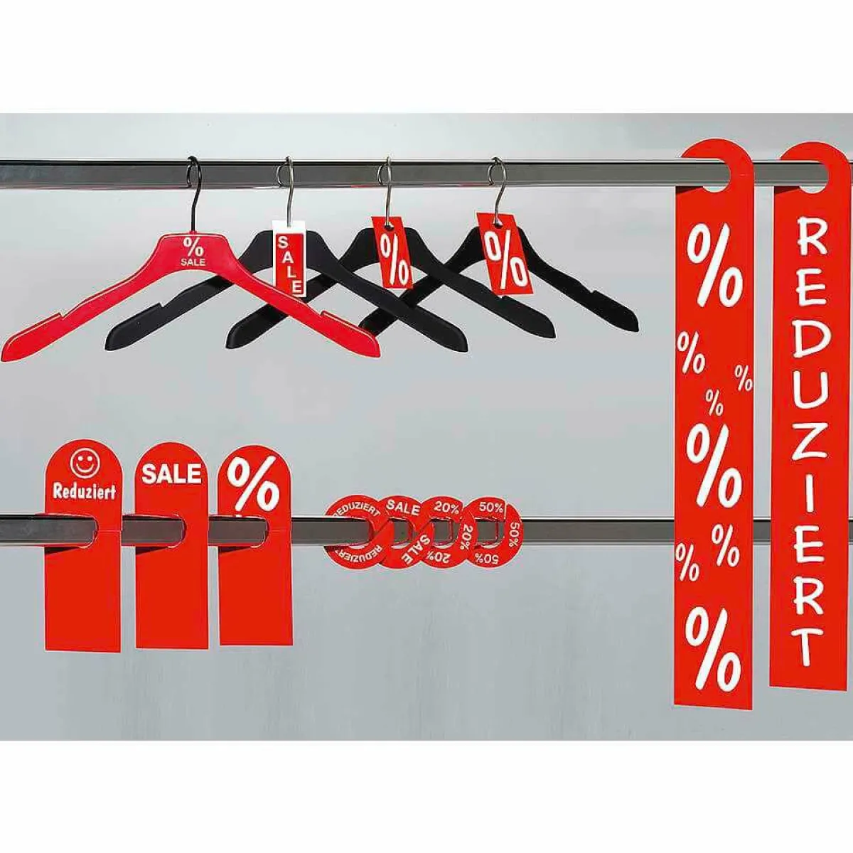 Material De Rebajas|Separadores De Talla Y Marcadores De Tallas>DecoWoerner Separador De Tallas Redondo "20%" rojo