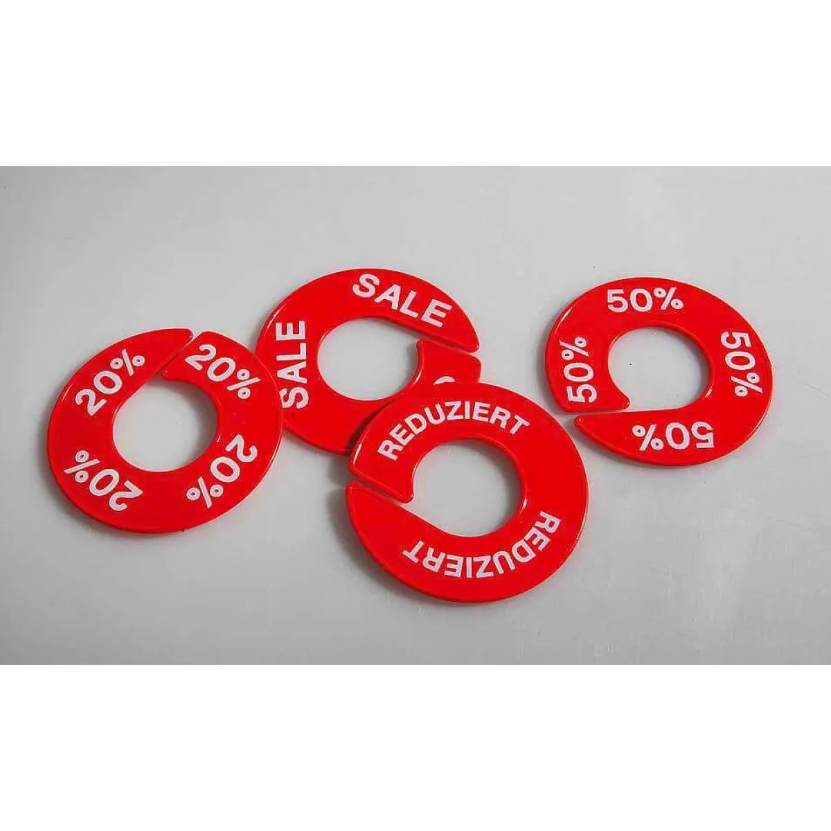Material De Rebajas|Separadores De Talla Y Marcadores De Tallas>DecoWoerner Separador De Tallas Redondo "20%" rojo