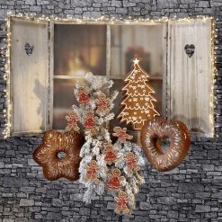 Figuras De Navidad|Pan Y Pastel>DecoWoerner Set De 2 Colgadores De Pan De Jengibre De 9 Cm marrón