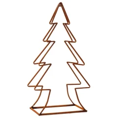 Figuras De Navidad>DecoWoerner Silueta De Abeto Metálico Patinado 49 X 23 X 90 Cm marrón