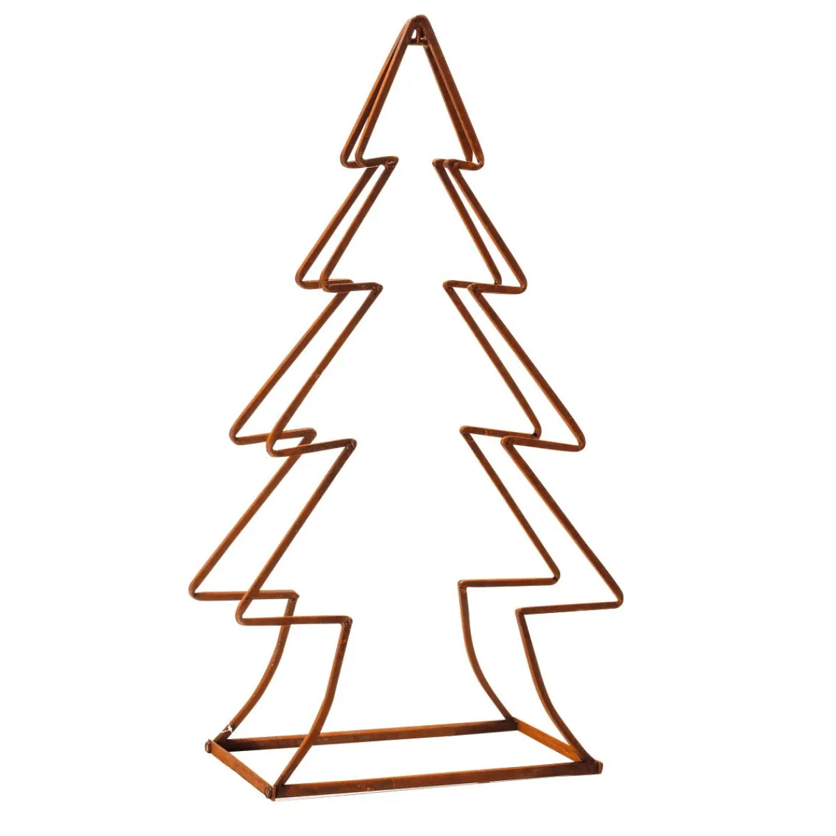 Figuras De Navidad>DecoWoerner Silueta De Abeto Metálico Patinado 49 X 23 X 90 Cm marrón