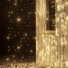 Luces De Navidad>DecoWoerner Sistema De Cortina De Luz LED Profesional IP67, 500 Cm Sin Cable De Alimentación, Negro