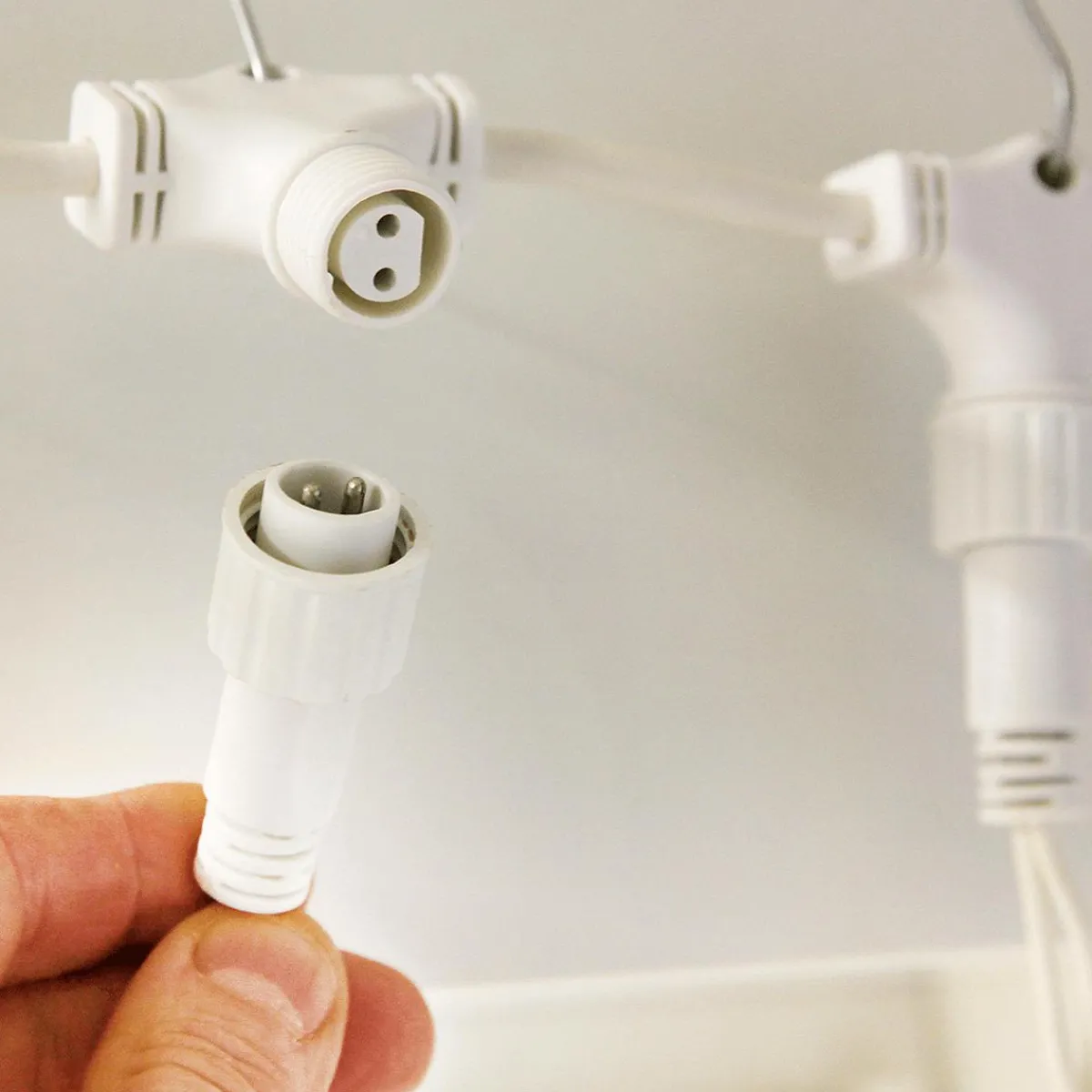 Luces De Navidad>DecoWoerner Sistema De Cortina De Luz LED Profesional IP67, 500 Cm Sin Cable De Alimentación, blanco