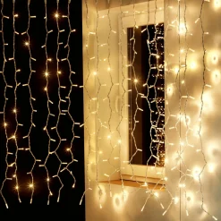 Luces De Navidad>DecoWoerner Sistema De Cortina De Luz Profesional Intermitente LED IP67 200 X 150 Cm