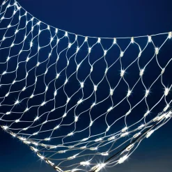 Luces De Navidad>DecoWoerner Sistema De Red De Luces Para Exteriores, Luz LED Blanca, Cable , 250 X 120 Cm blanco
