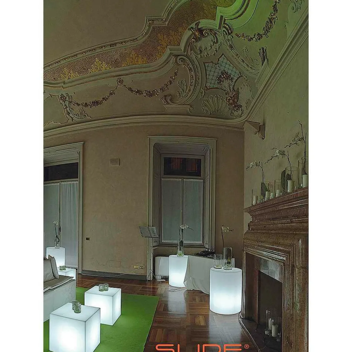 Luz Decorativa>DecoWoerner Slide Cubo Luminoso "Cube", 30 Cm blanco