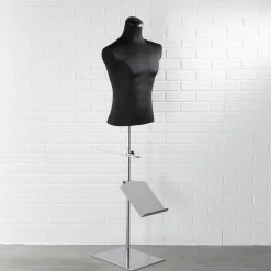 Bustos De Costura>DecoWoerner Soporte Cromado Para Bustos De Sastre Con Presentador De Zapatos 40 X 40 X 100 Cm plata
