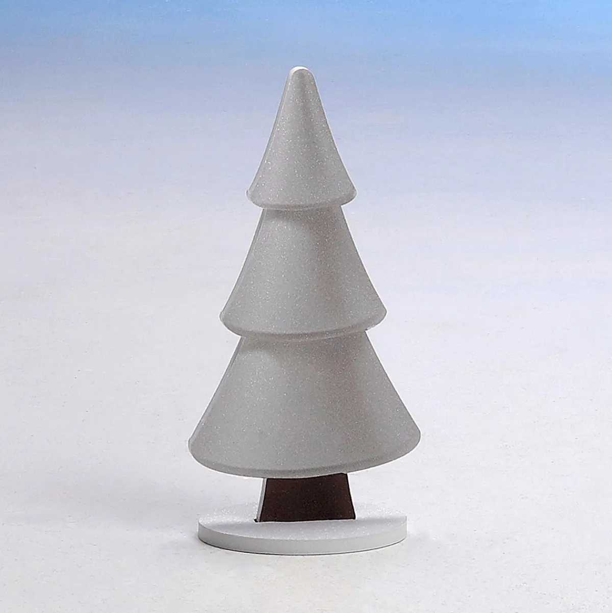 Decoración De Invierno|Figuras De Navidad>DecoWoerner Soporte De Abeto De Nieve Con Purpurina 17 X 34 Cm Plata blanco