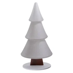 Decoración De Invierno|Figuras De Navidad>DecoWoerner Soporte De Abeto De Nieve Con Purpurina 34 X 69 Cm Plata blanco