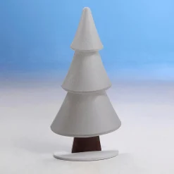 Decoración De Invierno|Figuras De Navidad>DecoWoerner Soporte De Abeto De Nieve Con Purpurina 34 X 69 Cm Plata blanco