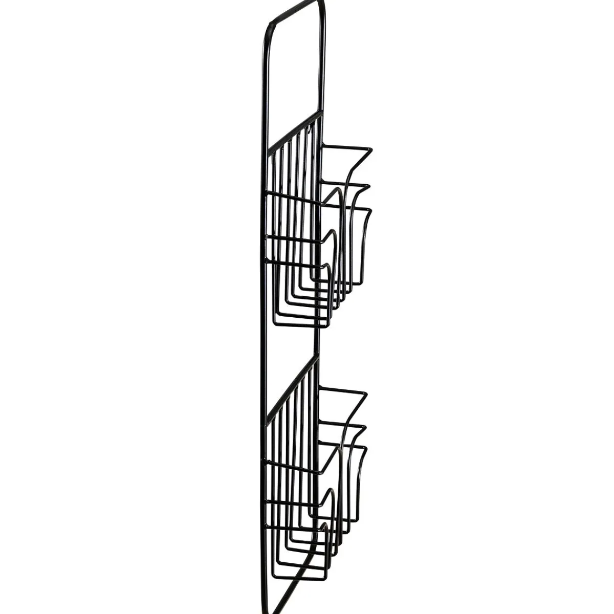 Expositores Para Tiendas>DecoWoerner Soporte De Pared Para Folletos, 2 Compartimentos, Longitud 73 Cm negro