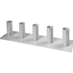 Decoración Natural|Macetas Y Artículos De Decoración>DecoWoerner Soporte Metálico 5 Recipientes, 15 Cm De Altura, Gris, Recto plata