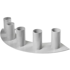 Decoración Natural|Macetas Y Artículos De Decoración>DecoWoerner Soporte Metálico 5 Recipientes, 15 Cm De Altura, Gris, Curvado plata