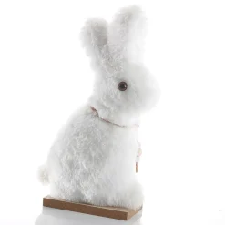 Decoración De Pascua>DecoWoerner Soporte Para Conejo De Peluche Deco, , 21 Cm De Altura blanco