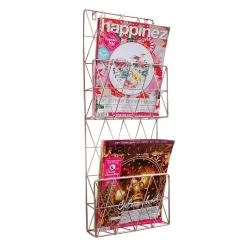 Expositores Para Tiendas>DecoWoerner Soporte Para Folletos 71 X 27 Cm oro