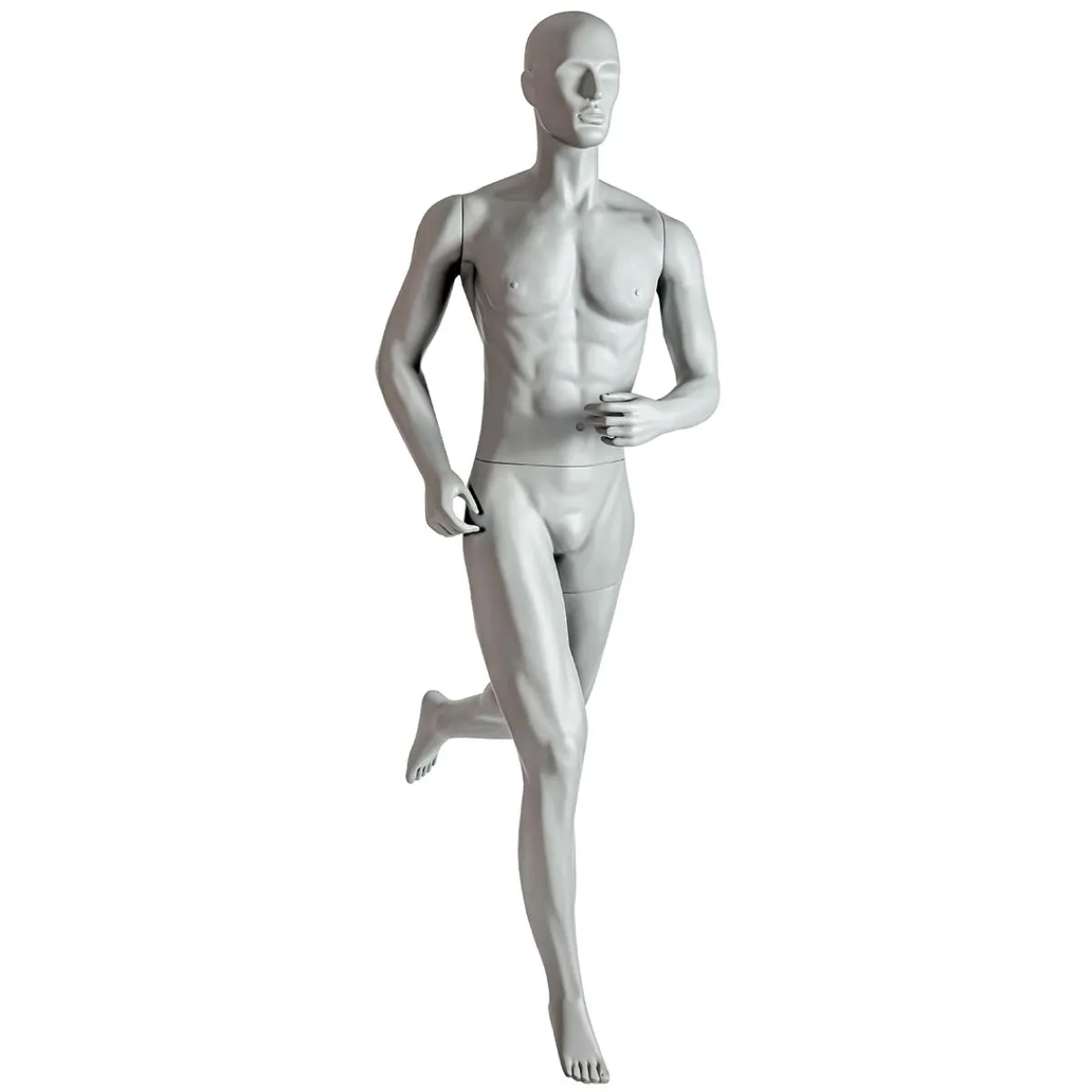 Maniquíes>DecoWoerner Sport Maniquí Hombre Corredor - Pierna Izquierda Levantada Gris