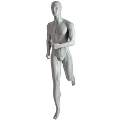 Maniquíes>DecoWoerner Sport Maniquí Hombre Corredor - Pierna Izquierda Levantada Gris