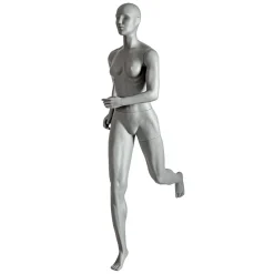 Maniquíes>DecoWoerner Sport Maniquí Mujer Corredora - Pierna Izquierda Levantada Gris